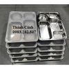 Khay phần/ khay cơm inox 5 ngăn sâu bé 304