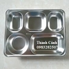 Khay phần/ khay cơm inox 5 ngăn sâu bé 304