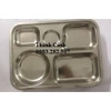 Khay phần/ khay cơm inox 5 ô to