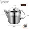 Ấm inox hàng không rót nước, trà, cafe 3 kích thước tiêu chuẩn, ấm đựng nước kiểu dáng hàng không dày dặn cao cấp HÀNG MỚI