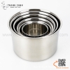 Âu inox có nắp đậy hình trụ, hũ inox hình tròn có nắp đậy, Hũ đựng topping bằng inox