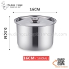 Âu inox có nắp đậy hình trụ, hũ inox hình tròn có nắp đậy, Hũ đựng topping bằng inox
