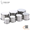 Âu inox có nắp đậy hình trụ, hũ inox hình tròn có nắp đậy, Hũ đựng topping bằng inox