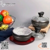 Bát đá đen có nắp SANCONG, Bát đá có nắp, bát cơm trộn bằng đá có nắp