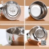Bát cơm inox có nắp hai lớp, nắp inox có chữ , hàng xuất khẩu Đài Loan cao cấp