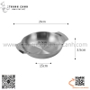 Bát inox sâu hai tai sang trọng, làm từ inox dày dặn, bền đẹp và sáng bóng