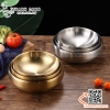 Bát mì lạnh kiểu Hàn Quốc , chất liệu inox 304, hai lớp cách nhiệt, màu vàng hoặc trắng