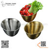 Tô inox đựng salad miệng xéo chéo, bát inox miệng vát đựng rau , củ quả, topping trong buffet chọn món