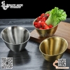 Tô inox đựng salad miệng xéo chéo, bát inox miệng vát đựng rau , củ quả, topping trong buffet chọn món