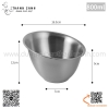 Tô inox đựng salad miệng xéo chéo, bát inox miệng vát đựng rau , củ quả, topping trong buffet chọn món
