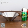Tô inox miệng loe đựng salad,  bát inox miệng loe đựng rau , củ quả, topping trong buffet chọn món