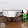 Tô inox miệng loe đựng salad,  bát inox miệng loe đựng rau , củ quả, topping trong buffet chọn món