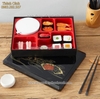 Hộp cơm bento có bát nắp hoa văn