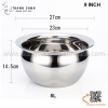 Bâu đựng dầu ăn bằng inox sâu lòng loại dày đặc biệt.