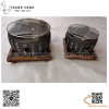 Bếp nướng gang đen hình tròn, bếp nướng BBQ hoa văn kiểu nhật độc đáo
