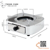 Bếp cồn inox hình vuông có ngăn đựng cồn có thể kéo ra dễ dàng