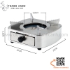 Bếp cồn inox hình vuông có ngăn đựng cồn có thể kéo ra dễ dàng