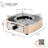 Bếp cồn inox hình vuông có ngăn đựng cồn có thể kéo ra dễ dàng