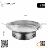Bộ chảo kèm bếp cồn hâm nóng thức ăn, bộ bếp hâm tròn bằng inox cao cấp