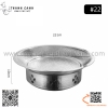 Bộ chảo kèm bếp cồn hâm nóng thức ăn, bộ bếp hâm tròn bằng inox cao cấp