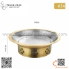 Bộ chảo kèm bếp cồn hâm nóng thức ăn, bộ bếp hâm tròn bằng inox cao cấp