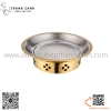 Bộ chảo kèm bếp cồn hâm nóng thức ăn, bộ bếp hâm tròn bằng inox cao cấp