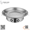 Bộ chảo kèm bếp cồn hâm nóng thức ăn, bộ bếp hâm tròn bằng inox cao cấp