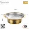 Bộ chảo kèm bếp cồn hâm nóng thức ăn, bộ bếp hâm tròn bằng inox cao cấp