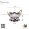 Bộ bếp inox  nấu lẩu, nấu  sườn cay món Thái có hai quai cầm màu vàng
