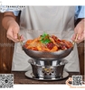 Bộ bếp inox  nấu lẩu, nấu  sườn cay món Thái có hai quai cầm màu vàng