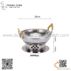 Bộ bếp inox  nấu lẩu, nấu  sườn cay món Thái có hai quai cầm màu vàng