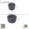 Nướng gang có quai xách màu đen hình tròn hoa văn kiểu nhật hấp dẫn