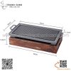 Bếp nướng BBQ tại bàn, bếp gang nướng kiểu nhật hình chữ nhật và hình vuông