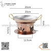 Bộ bếp inox nấu lẩu màu vàng đồng, nấu lẩu Tom Yum, hâm nóng thức ăn tại bàn