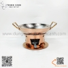 Bộ bếp inox nấu lẩu màu vàng đồng, nấu lẩu Tom Yum, hâm nóng thức ăn tại bàn