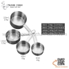 Bộ cup định lượng, bộ thìa đong gia vị bằng inox. bộ định lượng nhiều kích thước