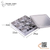 Bộ khay inox đựng gia vị 6 ngăn / khay gia vị 6 ngăn có nắp đậy