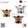 Bộ chảo sâu inox, bếp cồn tháp sườn cay, ăn lẩu khô, hấp xào hải sản