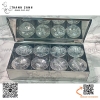 Vỏ hộp đựng lưu mẫu bằng inox 304 có 3 kích thước, Hộp đựng lưu mẫu 4,6,8 ô , Vỏ đựng lưu mẫu bằng inox