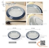 Bộ bát đĩa melamine, chén dĩa melamine vuông hoa văn Blueline, bộ phíp sóng xanh