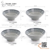 Bộ bát đĩa melamine, chén dĩa melamine vuông hoa văn Blueline, bộ phíp sóng xanh