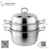 Nồi hấp inox 2 tầng, Nồi lẩu hấp inox gia đình, sử dụng đa năng nhiều công dụng