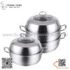 Nồi hấp inox 2 tầng, Nồi lẩu hấp inox gia đình, sử dụng đa năng nhiều công dụng