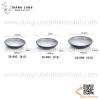 Bát đĩa Melamine cho nhà hàng màu xám đen, bộ bát đĩa lòng xám vỏ đen cao cấp