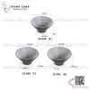 Bát đĩa Melamine cho nhà hàng màu xám đen, bộ bát đĩa lòng xám vỏ đen cao cấp
