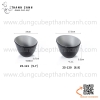 Bát đĩa Melamine cho nhà hàng màu xám đen, bộ bát đĩa lòng xám vỏ đen cao cấp