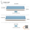 Bộ bát đĩa phíp hai màu trắng xanh trời, bộ chén dĩa melamine phong cách biển xanh