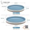 Bộ bát đĩa phíp hai màu trắng xanh trời, bộ chén dĩa melamine phong cách biển xanh