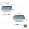 Bộ bát đĩa phíp hai màu trắng xanh trời, bộ chén dĩa melamine phong cách biển xanh