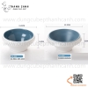 Bộ bát đĩa phíp hai màu trắng xanh trời, bộ chén dĩa melamine phong cách biển xanh